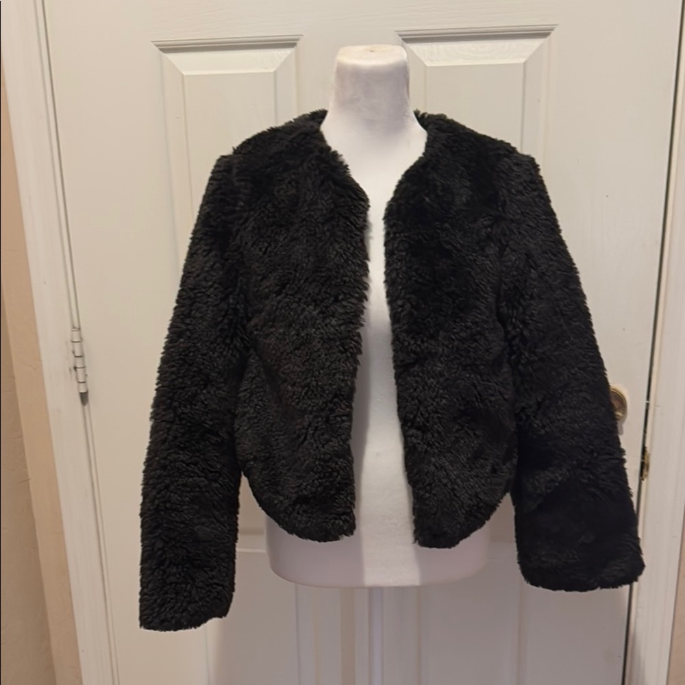 Black Faux Fur Jacket